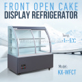 Congelador de la panadería de la puerta de cristal curvada para la pantalla de pastel